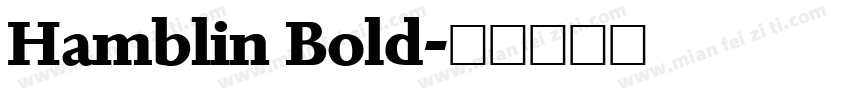 Hamblin Bold字体转换